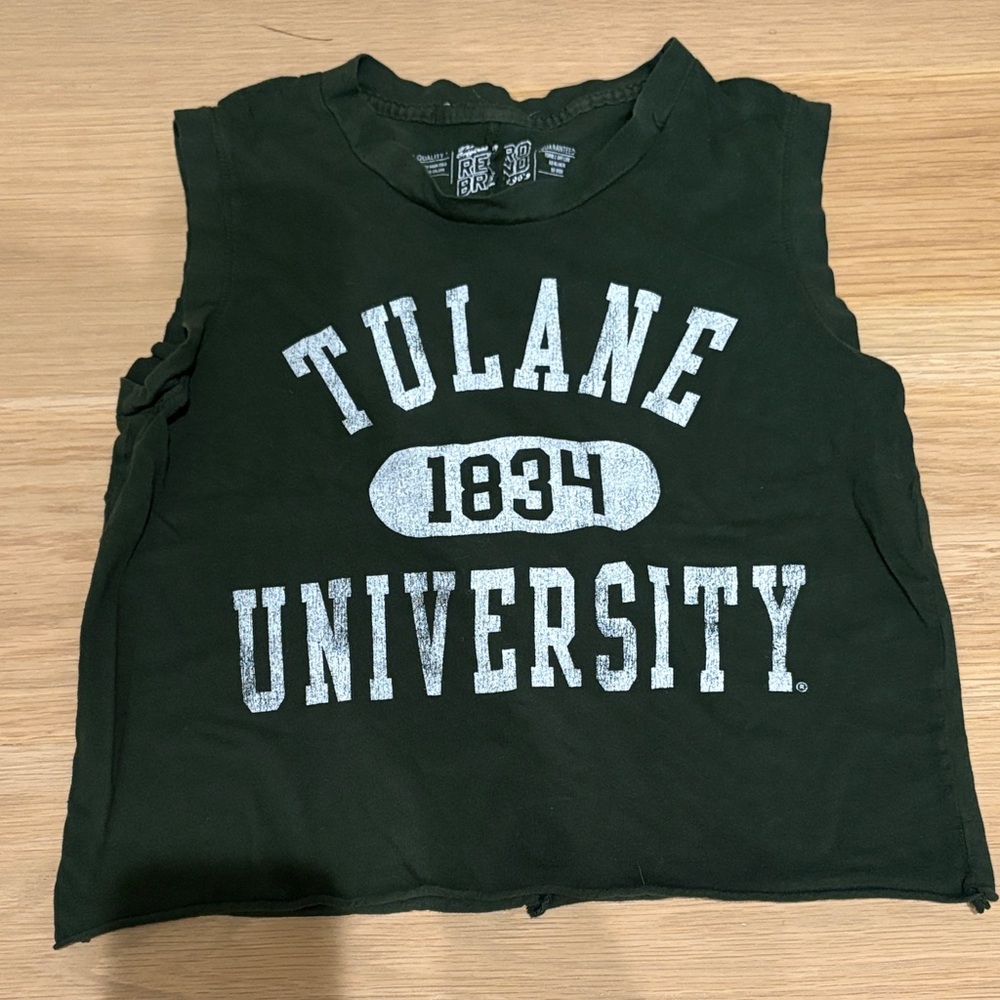 Retro brand Green Tulane University Sleeveless Top size xs